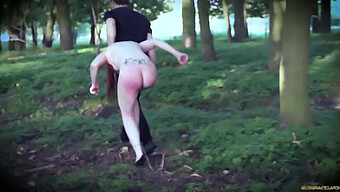 Redhead Forced Into The Woods And Punished With Bdsm Tools And Latex